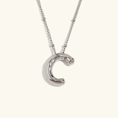 [AuraEcho]Balloon Gold Initial Necklace