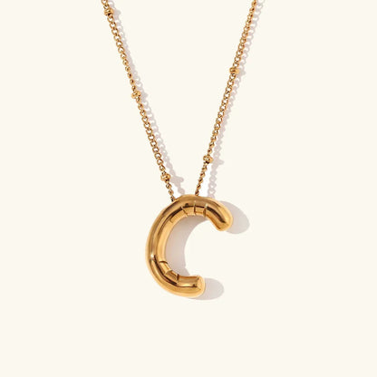 [AuraEcho]Balloon Gold Initial Necklace
