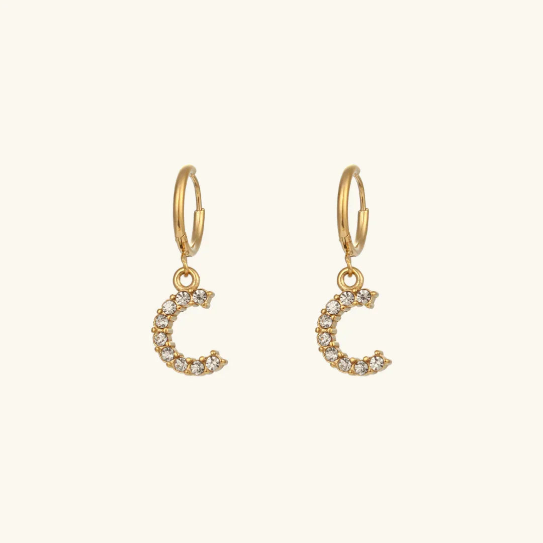 [AuraEcho]Wilhemina Initial Letter Earrings