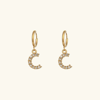 [AuraEcho]Wilhemina Initial Letter Earrings