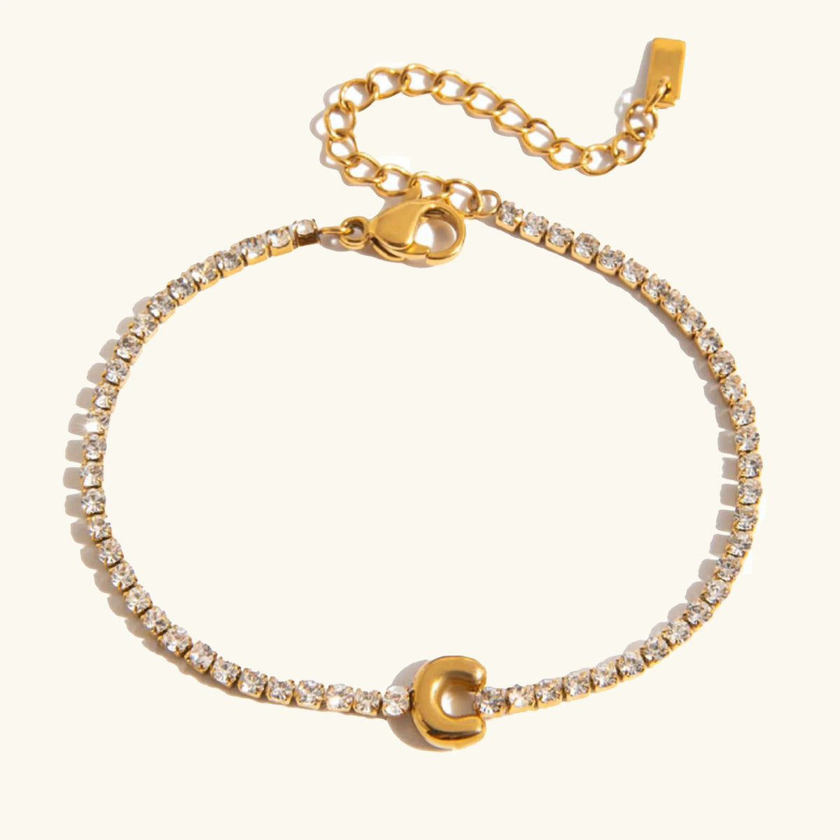 [AuraEcho]Avaria Bubble Letter Tennis Bracelet