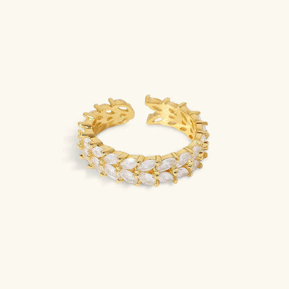 [AuraEcho]Clarisse Patterned Gold Ring