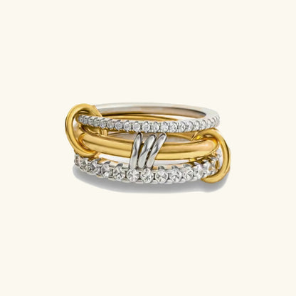 [AuraEcho]Cosette Stacked Diamond Ring