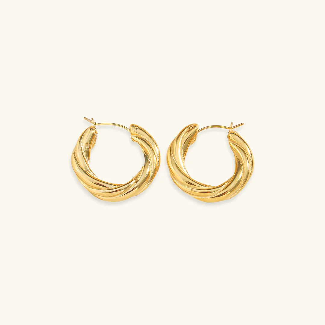 [AuraEcho]Denisse Twisted Hoop Earrings