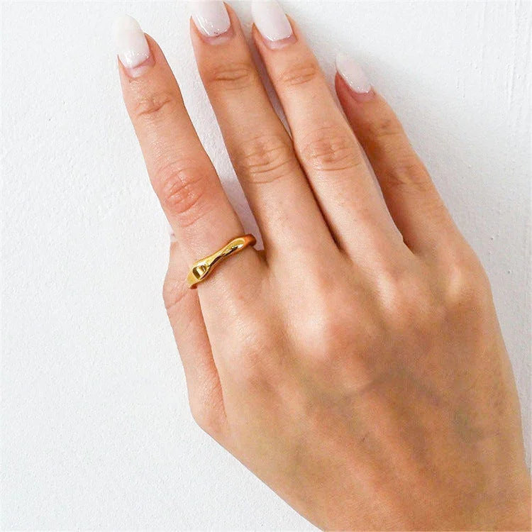 [AuraEcho]Dianne Gold Stacker Ring