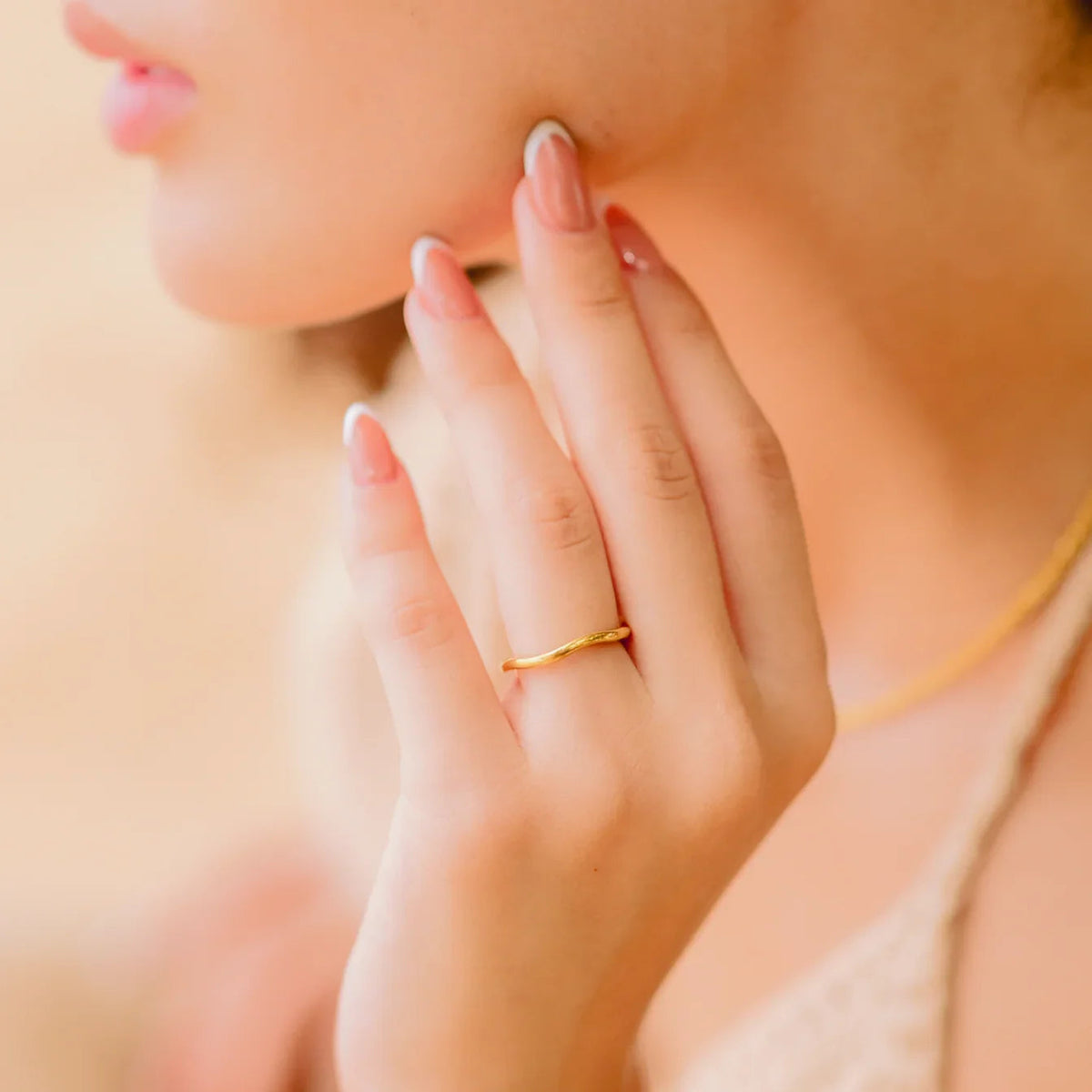 [AuraEcho]Dianne Gold Stacker Ring