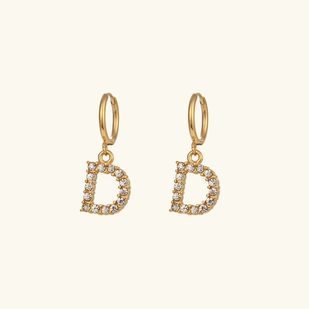 [AuraEcho]Wilhemina Initial Letter Earrings
