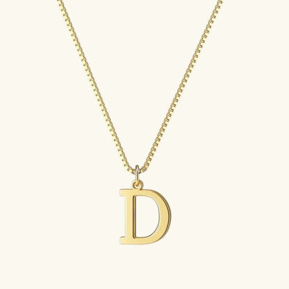 [AuraEcho]Therese Letter Initial Gold Necklace