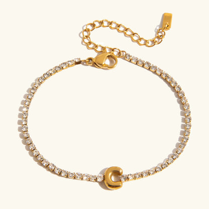 [AuraEcho]Avaria Bubble Letter Tennis Bracelet