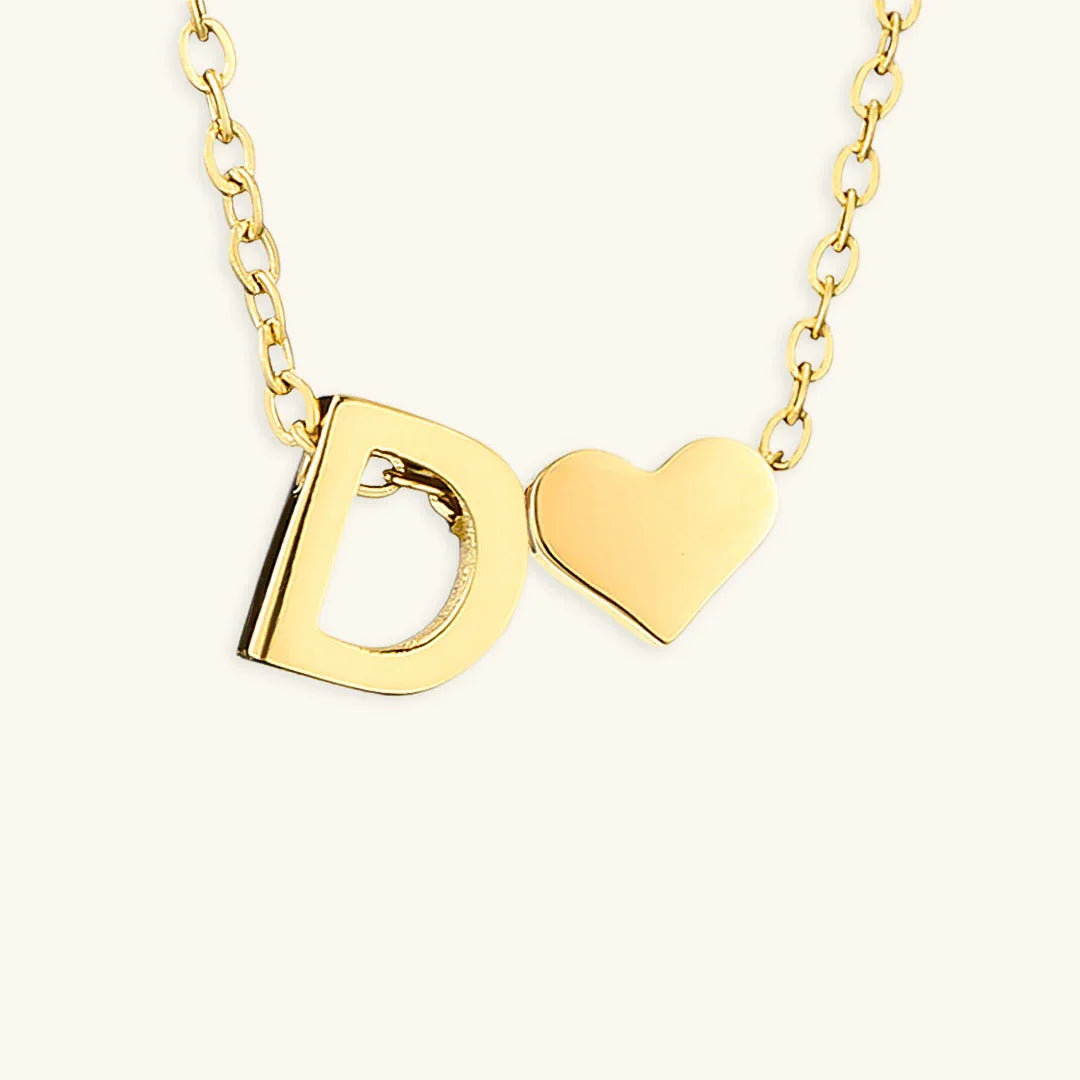 [AuraEcho]Ria Initial Letter Gold Necklace