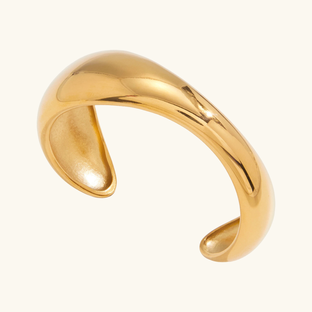 [AuraEcho]Jessa Sculpted Gold Bangle