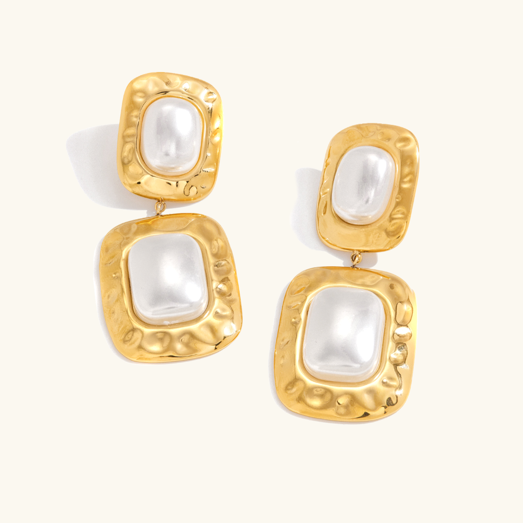 [AuraEcho]Trixie Chunky Pearl Drop Earrings