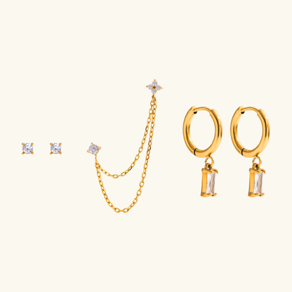 [AuraEcho]Dina Essential Diamond Earrings Bundle