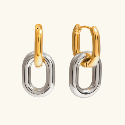 [AuraEcho]Pippa Two Tone Double Hoops