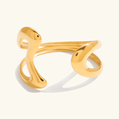 [AuraEcho]Lulu Sculpted Gold Bangle