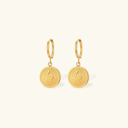 [AuraEcho]Eliana Serpent Coin Earrings