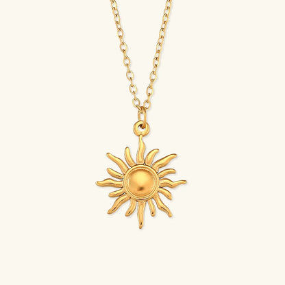 [AuraEcho]Eliora Gold Sun Necklace