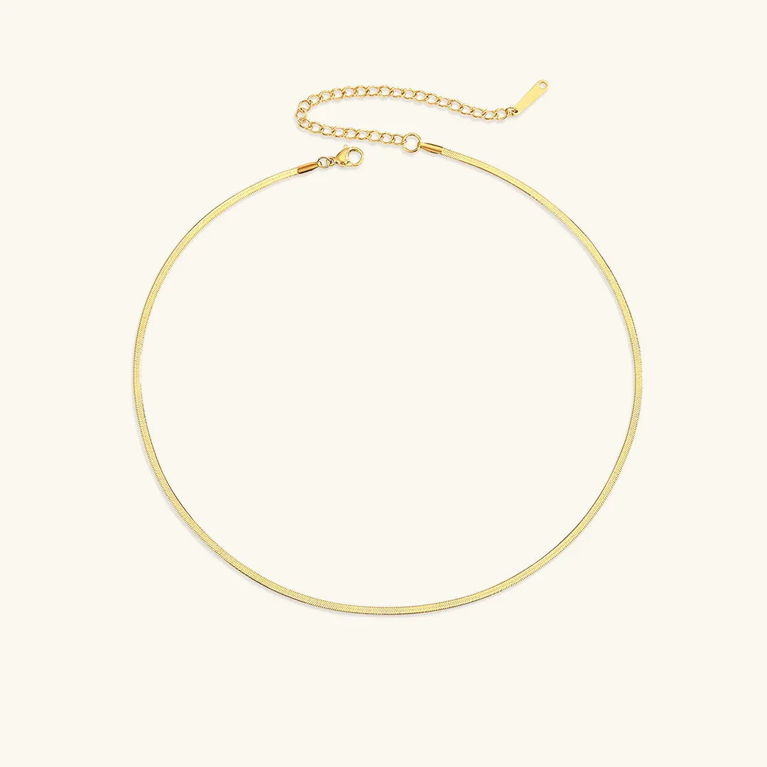 [AuraEcho]Elizabeth Gold Herringbone Necklace