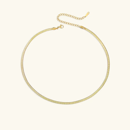 [AuraEcho]Elizabeth Gold Herringbone Necklace