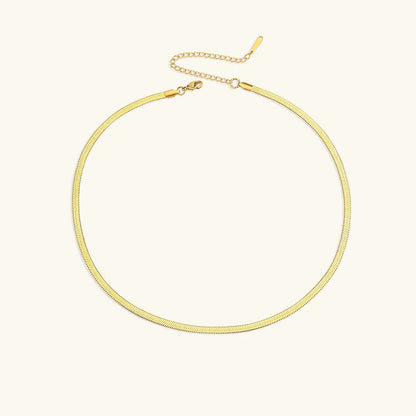 [AuraEcho]Elizabeth Gold Herringbone Necklace