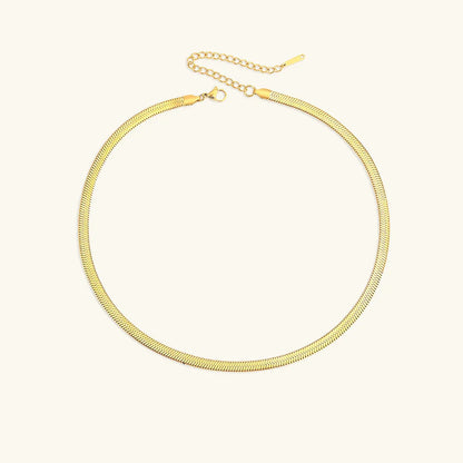 [AuraEcho]Elizabeth Gold Herringbone Necklace