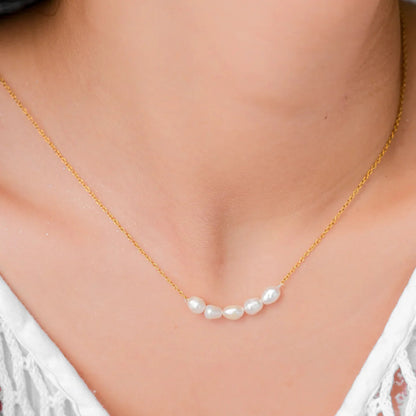 [AuraEcho]Elle Gold Pearl Necklace