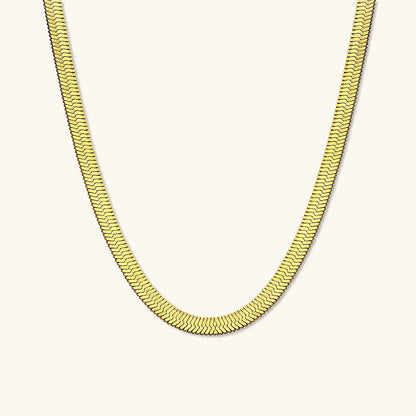 [AuraEcho]Elysian Gold Herringbone Necklace