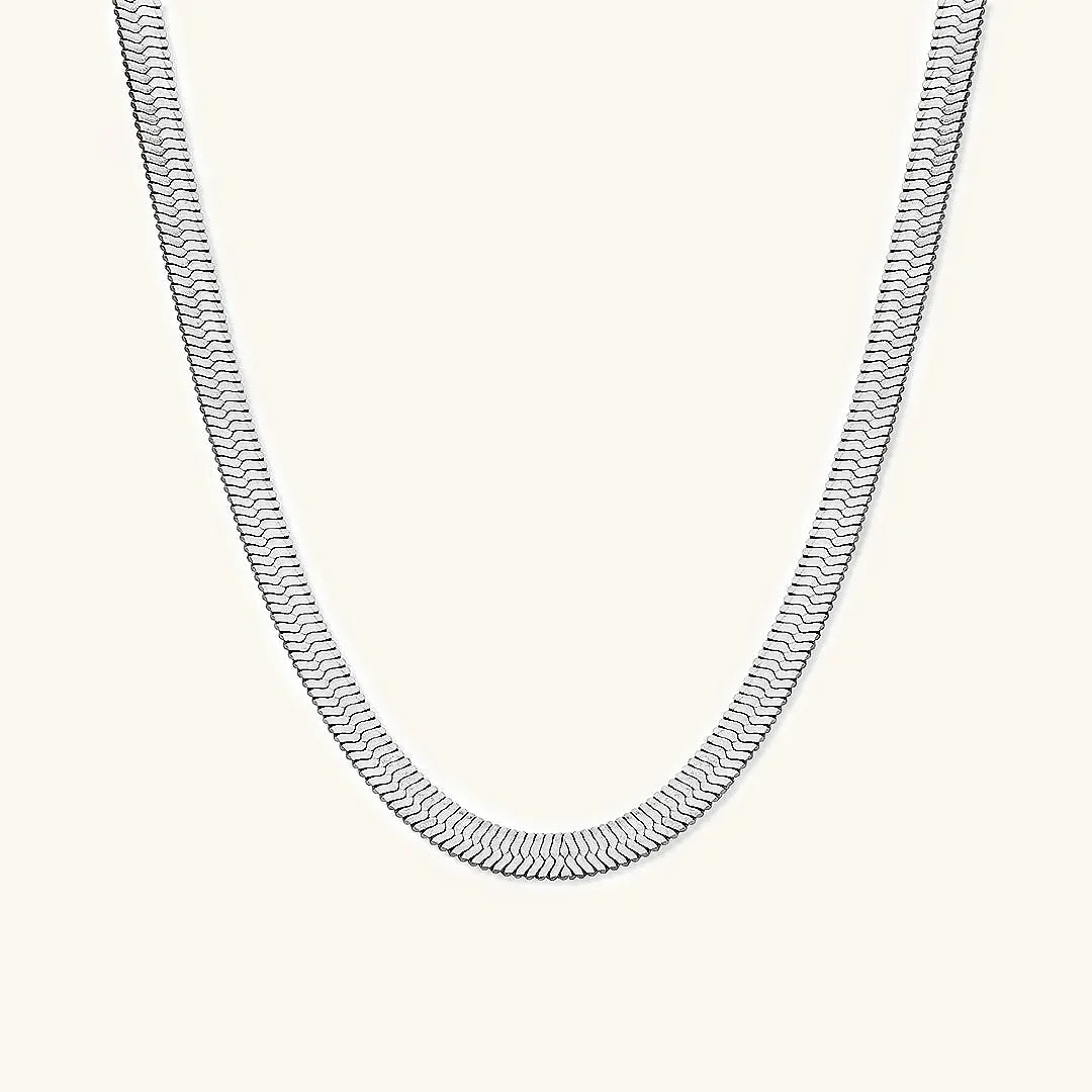 [AuraEcho]Elysian Gold Herringbone Necklace
