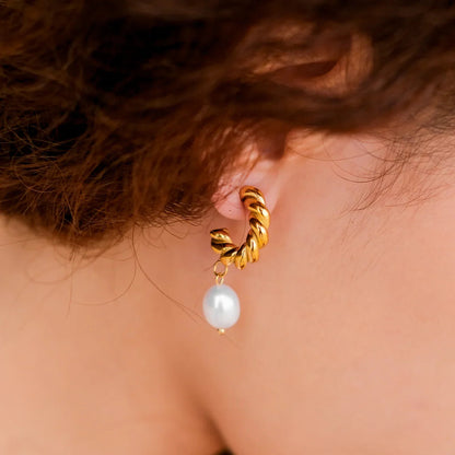 [AuraEcho]Emma Pearl Earrings