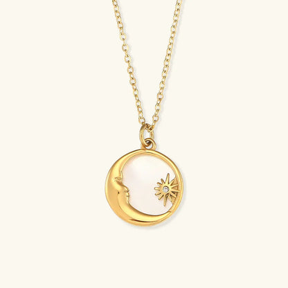 [AuraEcho]Evangeline Lunar Gold Necklace