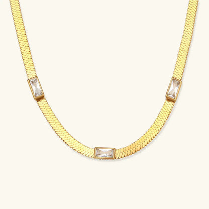 [AuraEcho]Eve Herringbone Gold Necklace