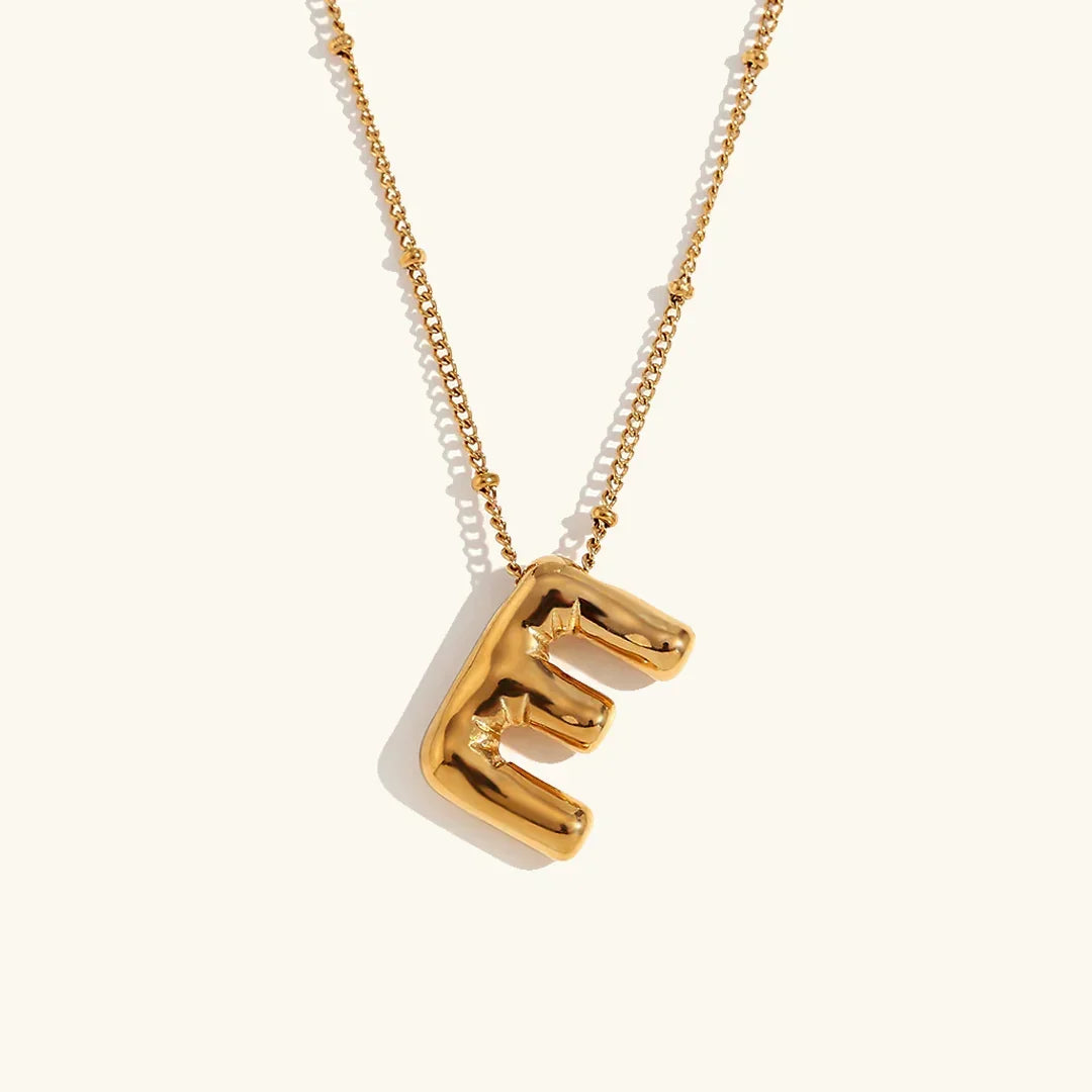 [AuraEcho]Balloon Gold Initial Necklace
