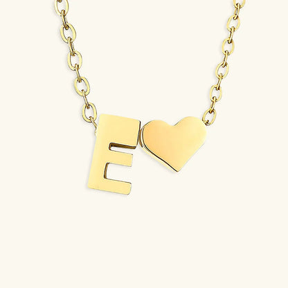 [AuraEcho]Ria Initial Letter Gold Necklace