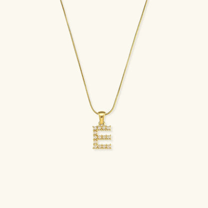 [AuraEcho]Augustine Initial Letter Pearl Necklace