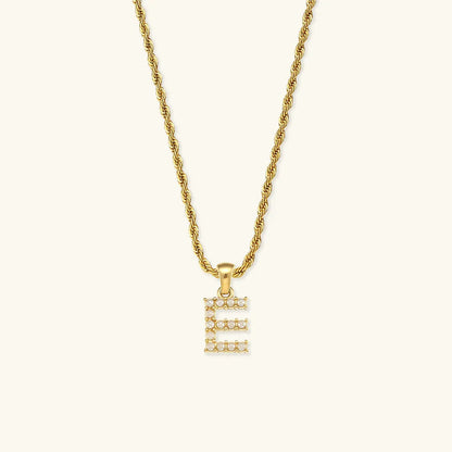 [AuraEcho]Elodie Initial Letter Pearl Necklace