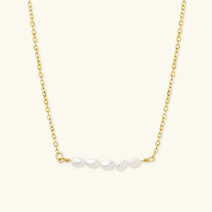 [AuraEcho]Fleur Freshwater Pearl Gold Necklace