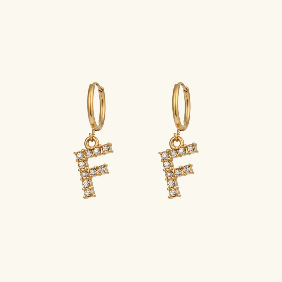 [AuraEcho]Wilhemina Initial Letter Earrings