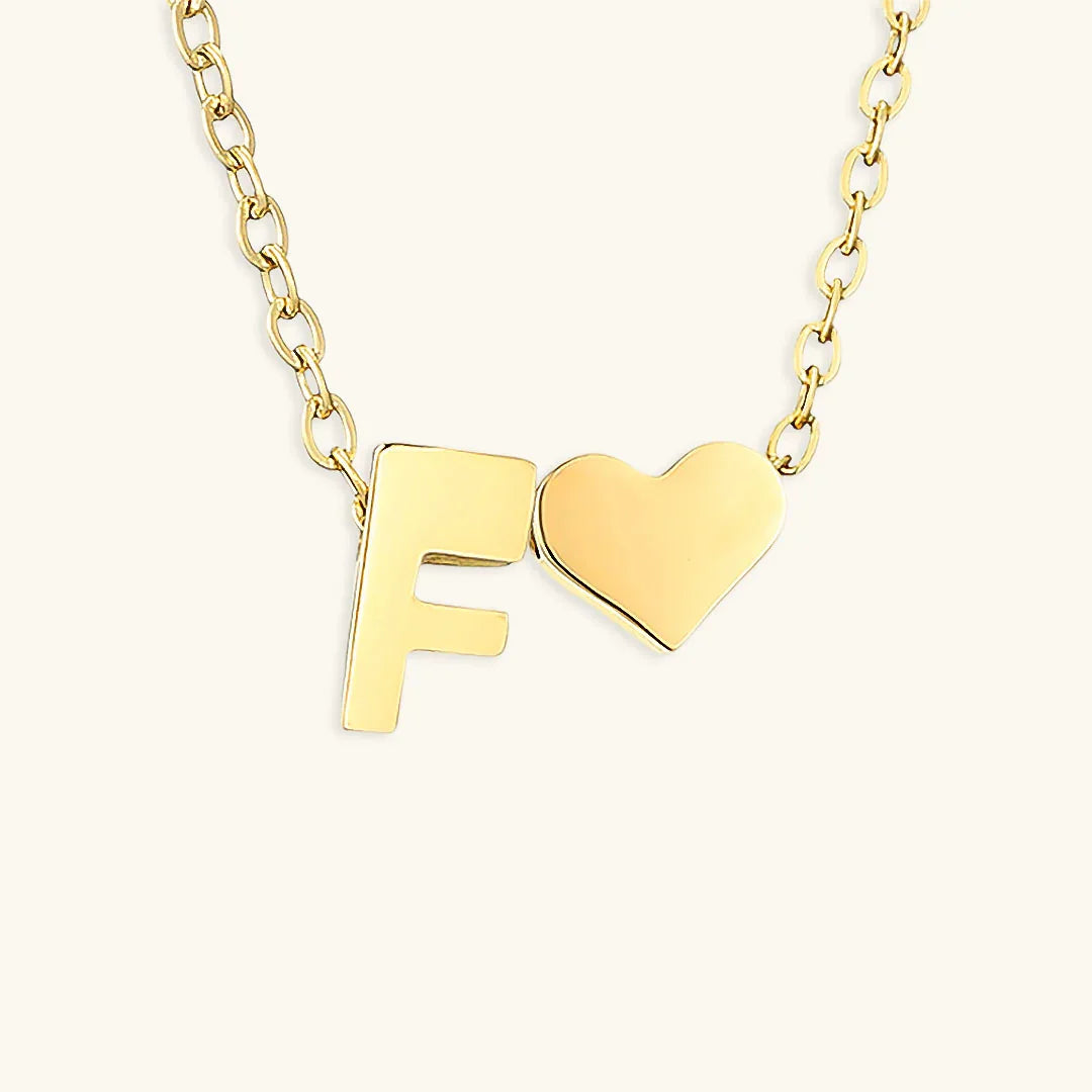 [AuraEcho]Ria Initial Letter Gold Necklace
