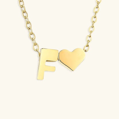 [AuraEcho]Ria Initial Letter Gold Necklace