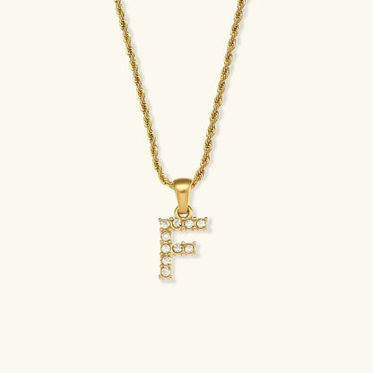 [AuraEcho]Maeve Letter Initial Diamond Necklace