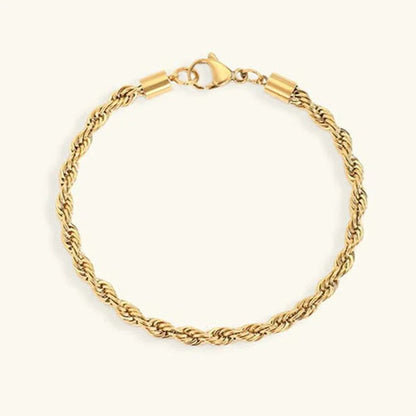[AuraEcho]Gigi Rope Chain Gold Bracelet