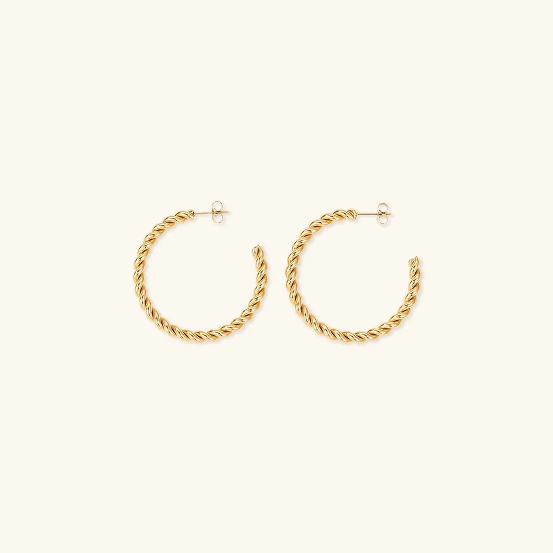 [AuraEcho]Gigi Twist Gold Earrings