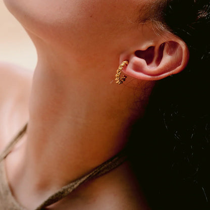 [AuraEcho]Gigi Twist Gold Earrings