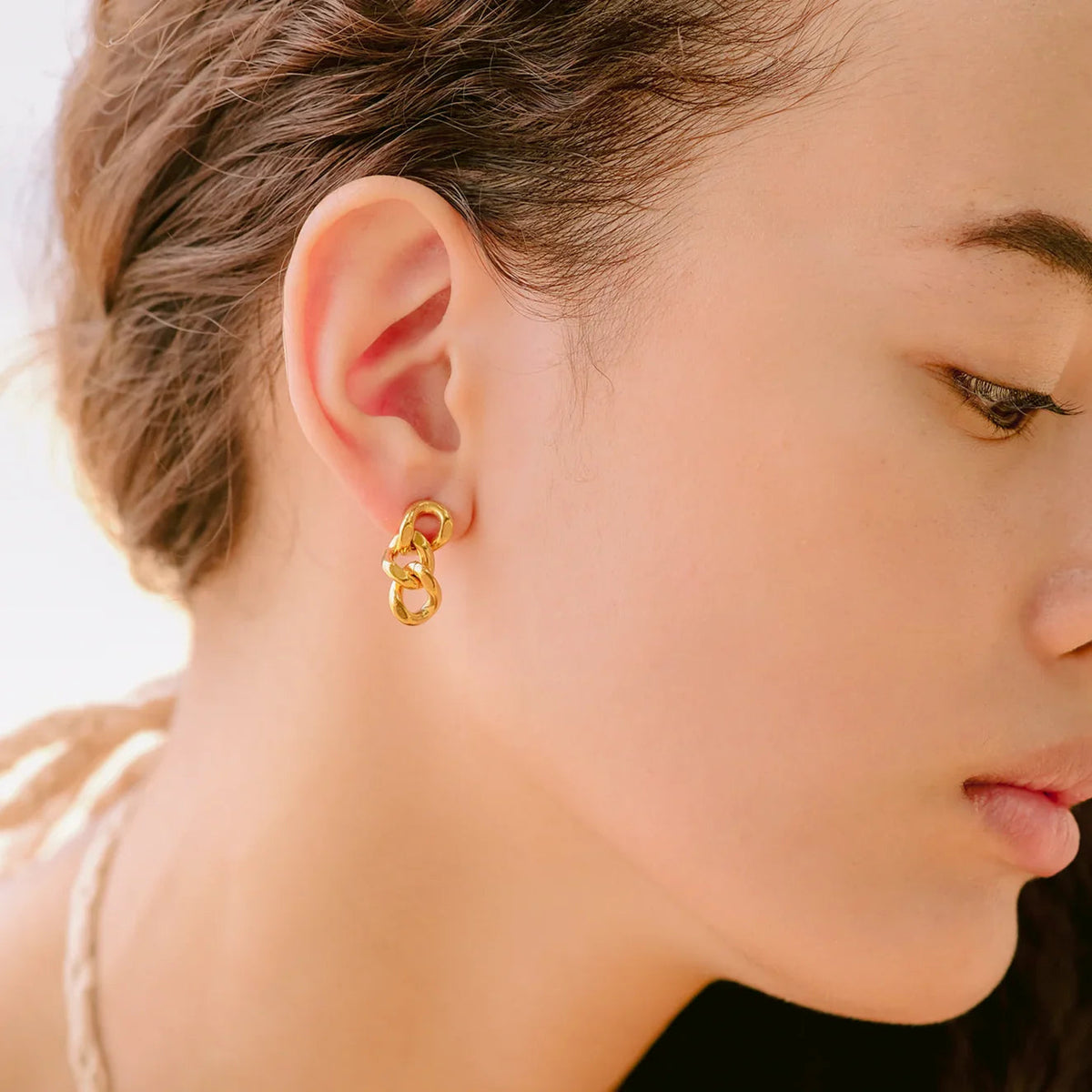 [AuraEcho]Giselle Gold Chain Earring
