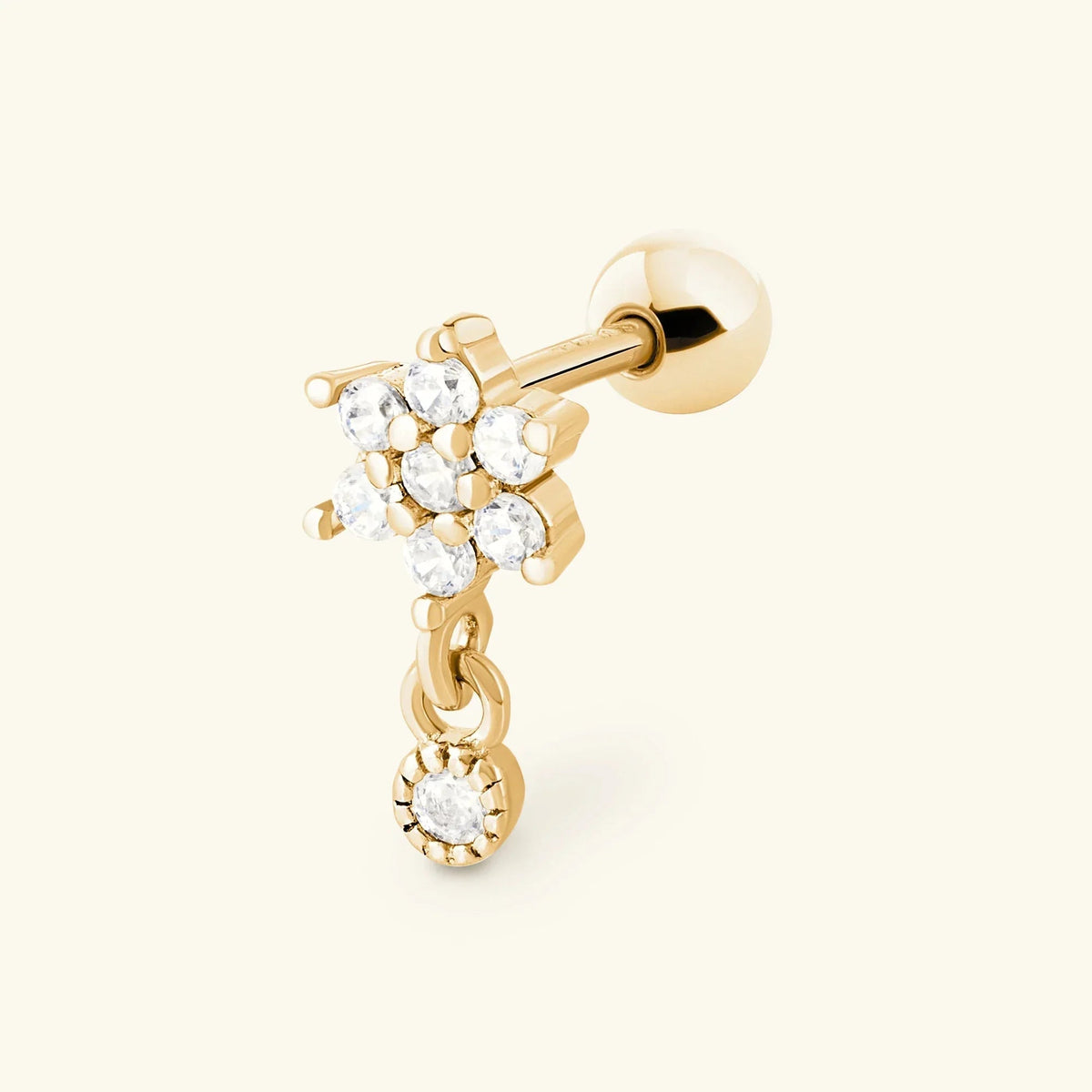 [AuraEcho]Roxanne Round Back Diamond Stud