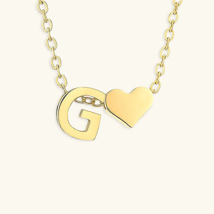 [AuraEcho]Ria Initial Letter Gold Necklace