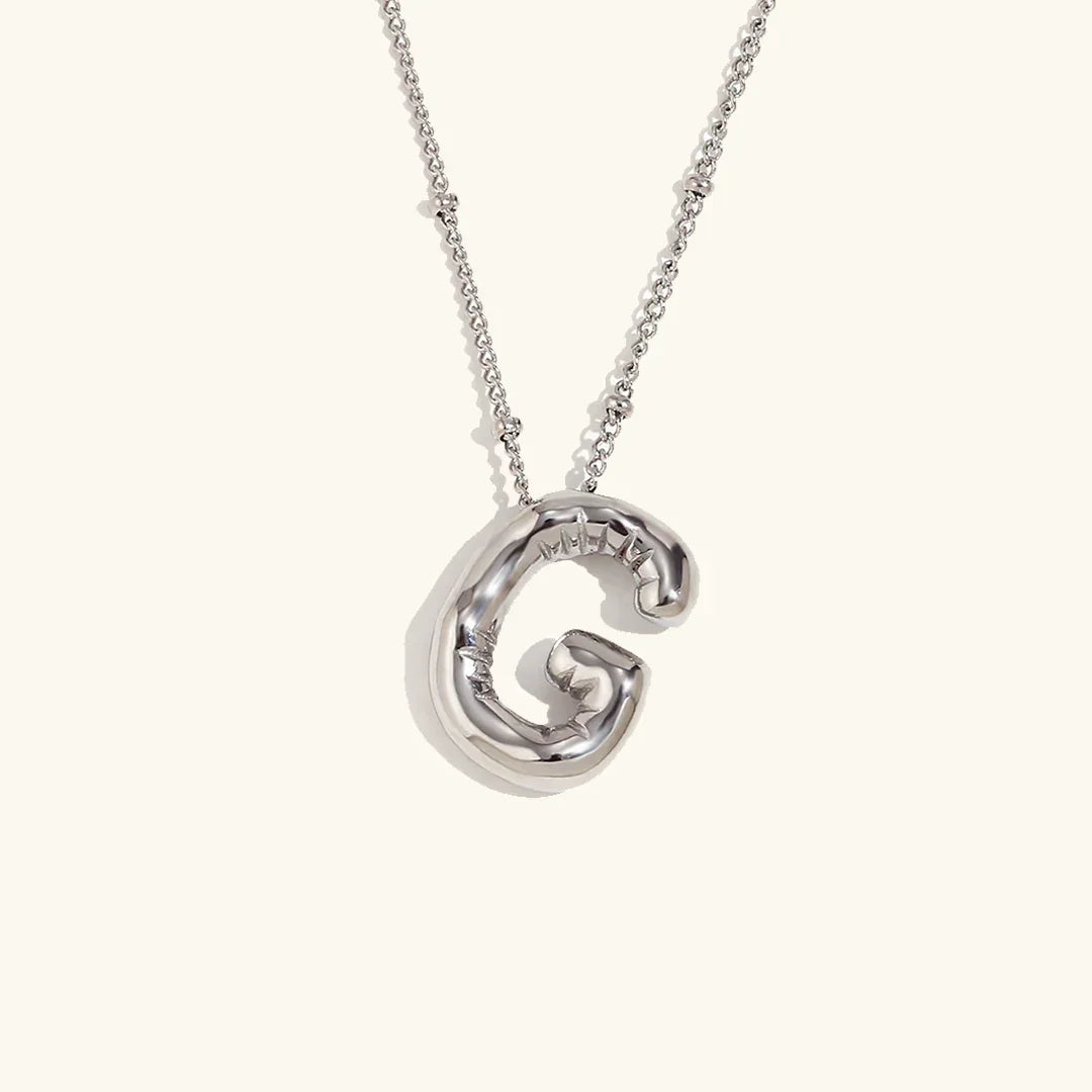 [AuraEcho]Balloon Gold Initial Necklace
