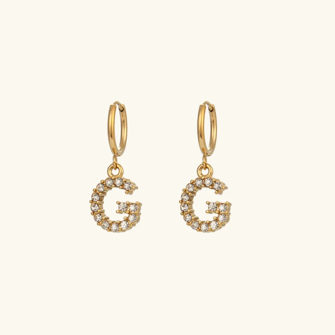 [AuraEcho]Wilhemina Initial Letter Earrings