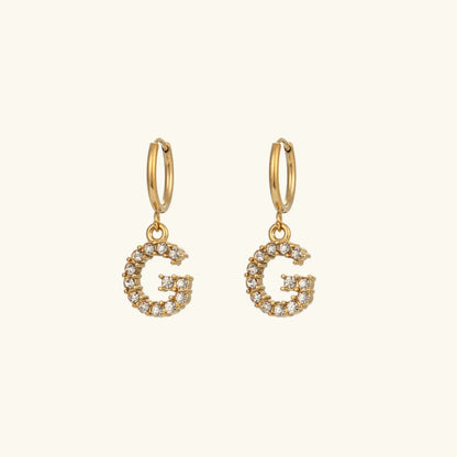 [AuraEcho]Wilhemina Initial Letter Earrings