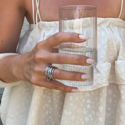 [AuraEcho]Emmanuelle Diamond Ring Stack